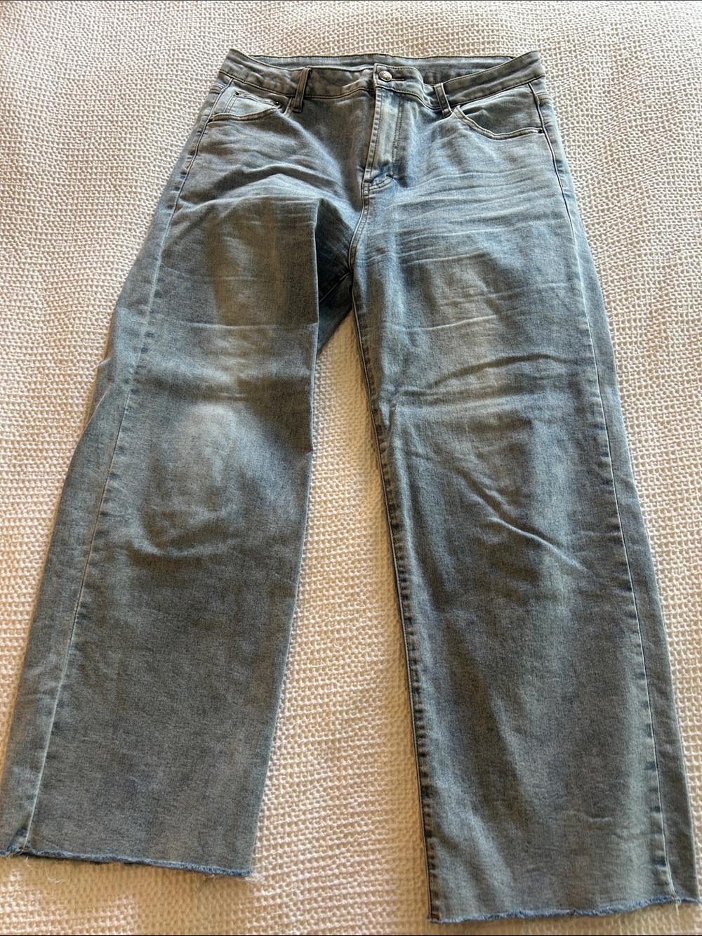Men's Wide-Leg Gray Jeans